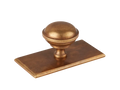 Queslett Cabinet Knob with Rectangular Backplate By Armac Martin