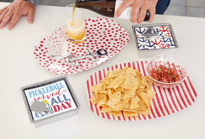 Red Dotty Platter