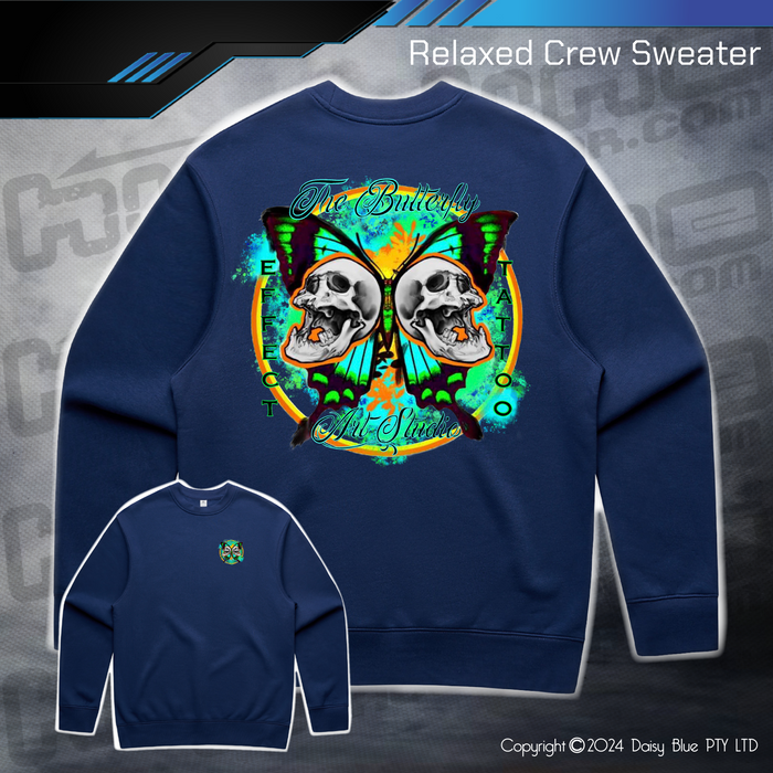 Relaxed Crew Sweater - Butterfly Effect Tattooing Studio