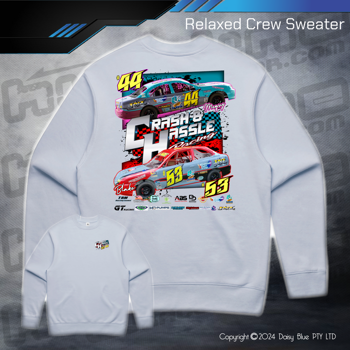 Relaxed Crew Sweater - Crash N Hassle Racing