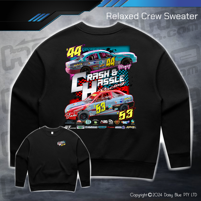 Relaxed Crew Sweater - Crash N Hassle Racing