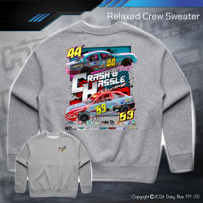 Relaxed Crew Sweater - Crash N Hassle Racing