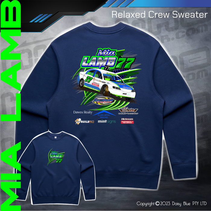 Relaxed Crew Sweater - Mia Lamb