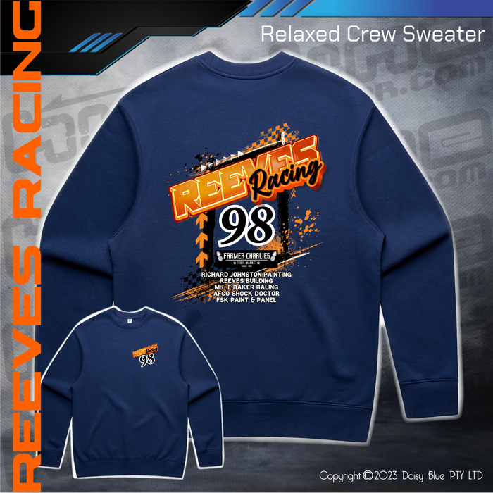 Relaxed Crew Sweater - Reeves Racing