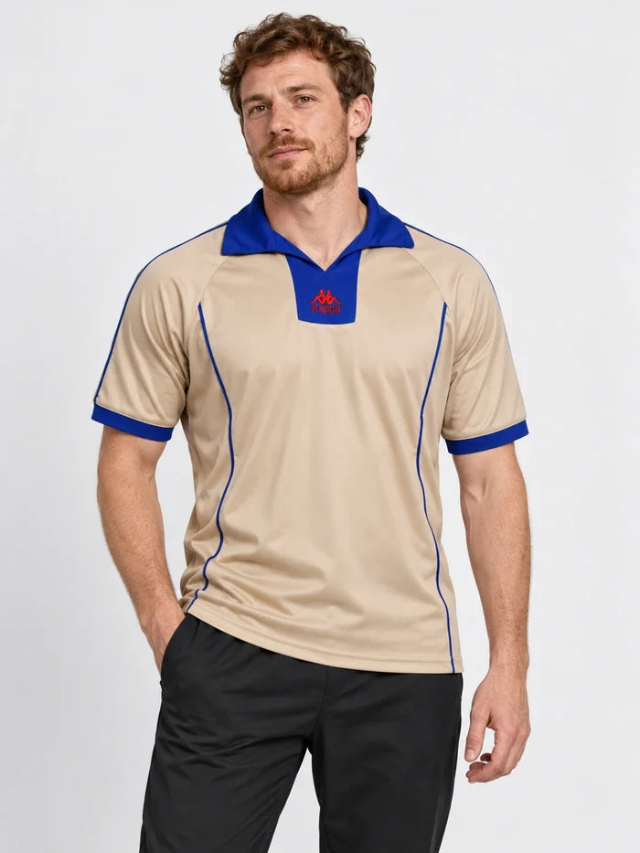 Remera Kappa 222 Banda Jersey Beige-Azul France — vista principal