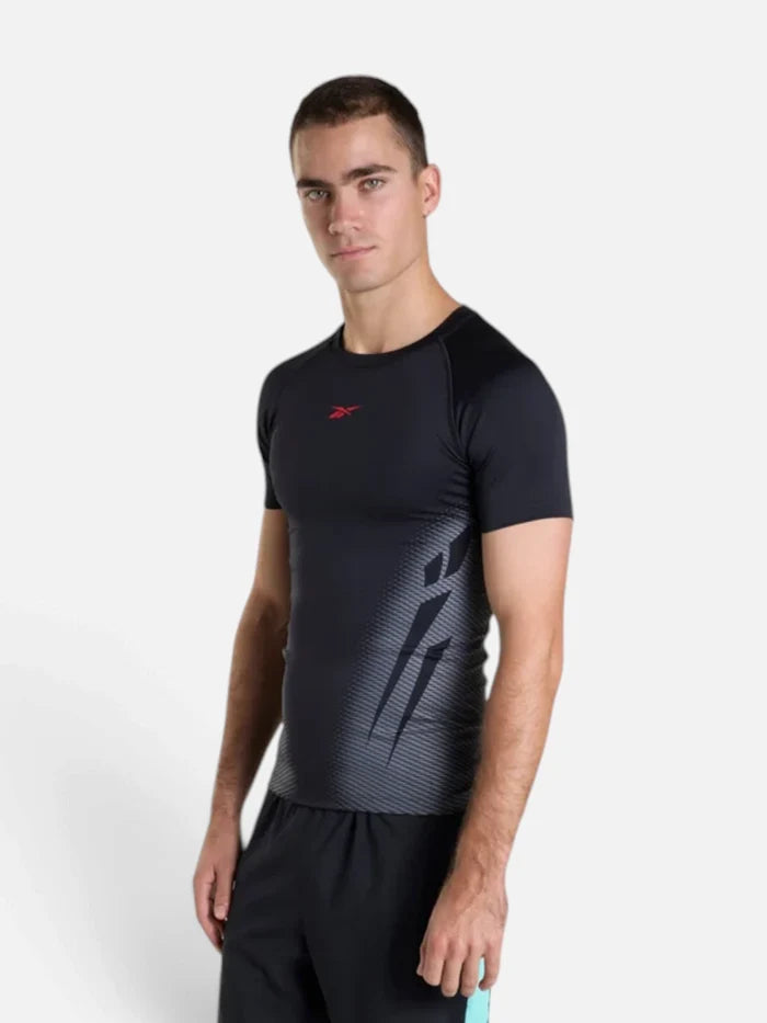 Remera Reebok Ers Perform Short Sleeve Negro/Gris