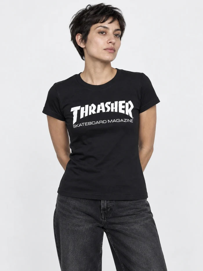 Remera Thrasher Skatemag Mujer Negro — vista principal