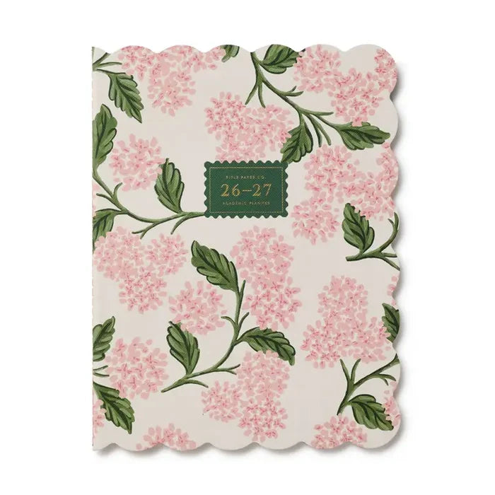 Rifle Paper 2027 12-Month Academic Appointment Notebook -Pink Hydrangea