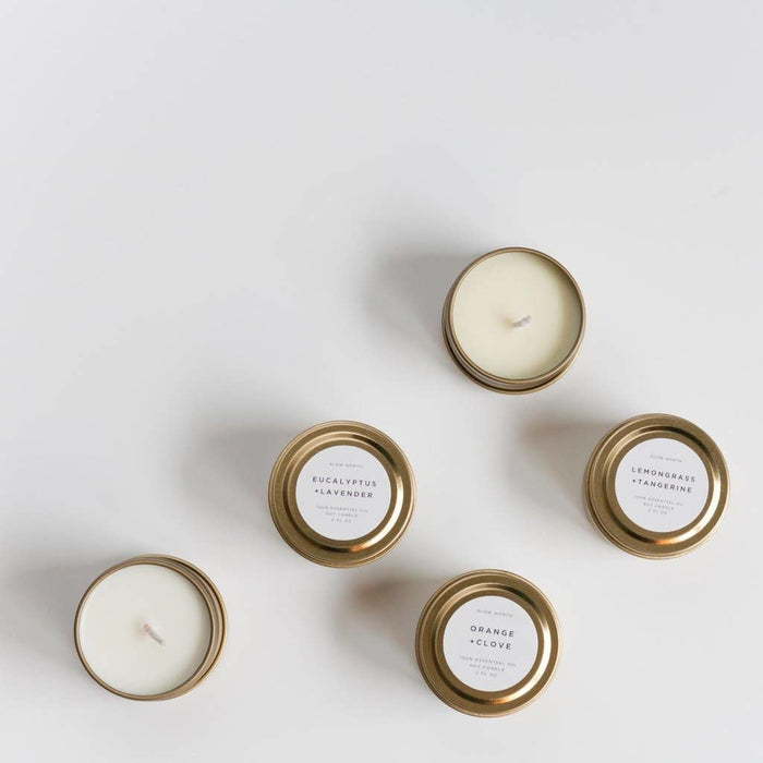 Rosemary + Lemon Mini Soy Candle - 2 Oz