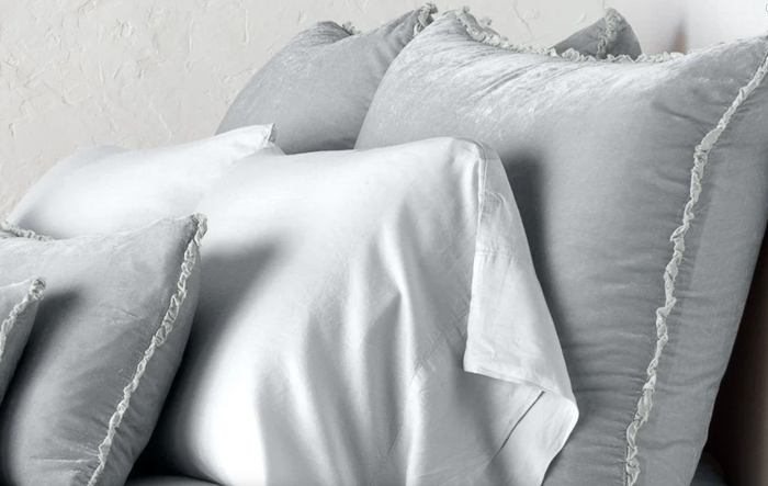 SALE Carmen Pillow Sham Bella Notte Linens Sterling In STOCK