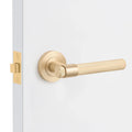 Satin Brass Passage Door Handle - Rochester - Manovella