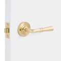 Satin Brass Privacy Door Handle - Lexton - Manovella