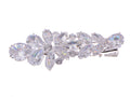 Silver Zircon Czech Flower Bridal Hair Clip Pin - ALILANG.COM