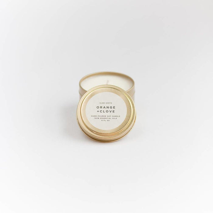 Slow North - Travel Tin Candles | Orange + Clove (6 Oz)