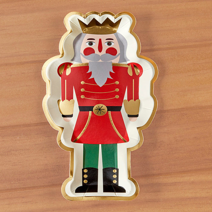Sophistiplate Christmas Paper Salad Plates, Nutcracker