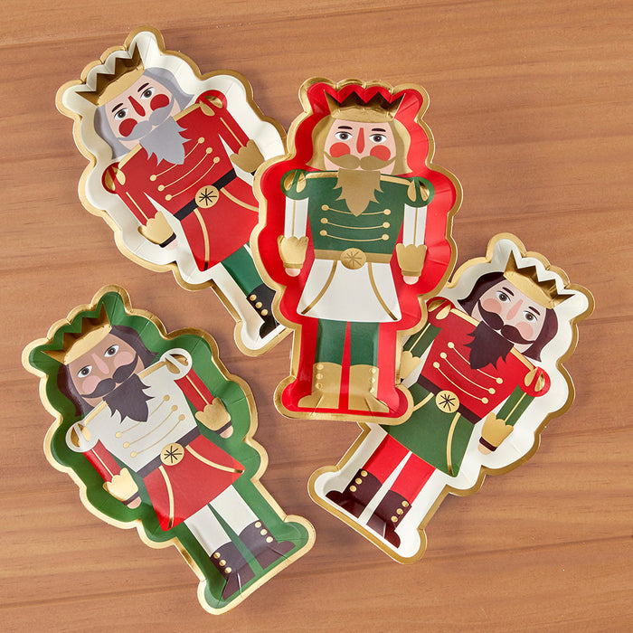 Sophistiplate Christmas Paper Salad Plates, Nutcracker