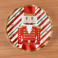 Sophistiplate Wavy Christmas Paper Dinner Plates, Nutcracker