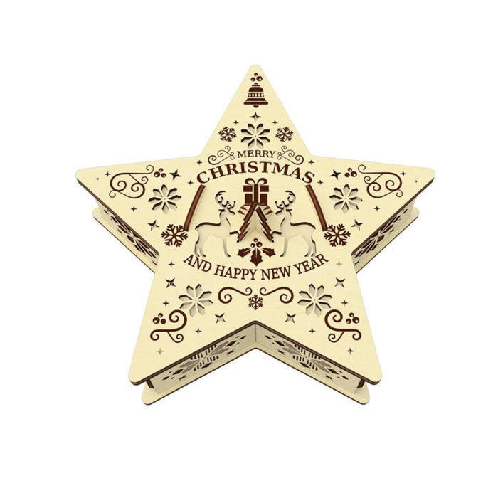 Star-Shaped Christmas Trinket Box with Opening Lid - Glowforge