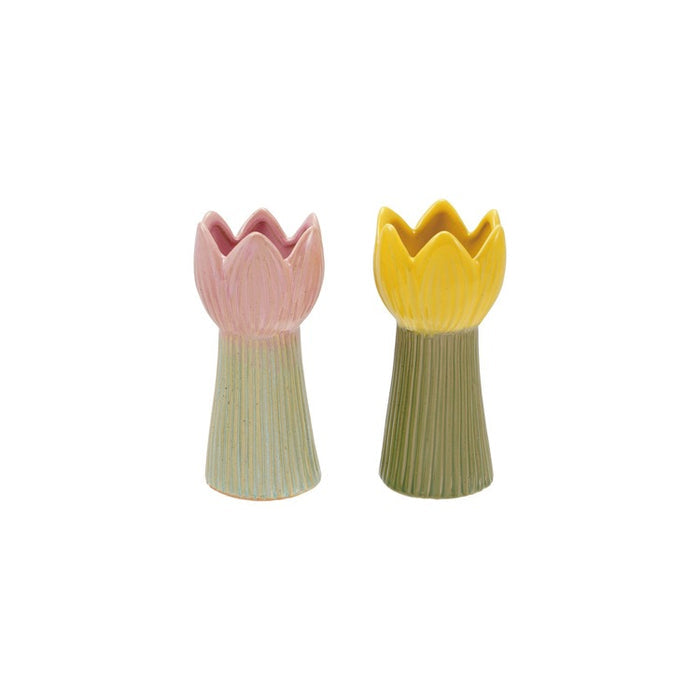 Stoneware Flower Shaped Vase