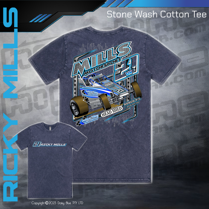 Stonewash Tee - Mills Motorsport