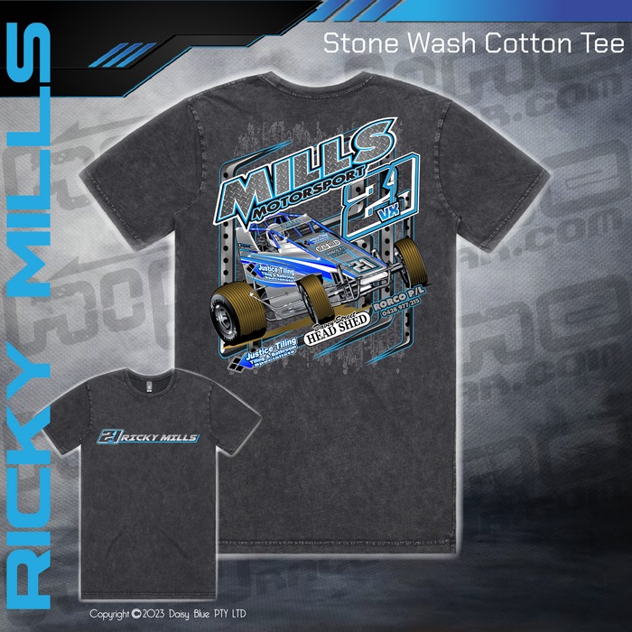 Stonewash Tee - Mills Motorsport