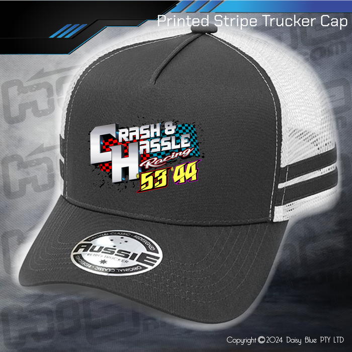 STRIPE Trucker Cap - Crash N Hassle Racing