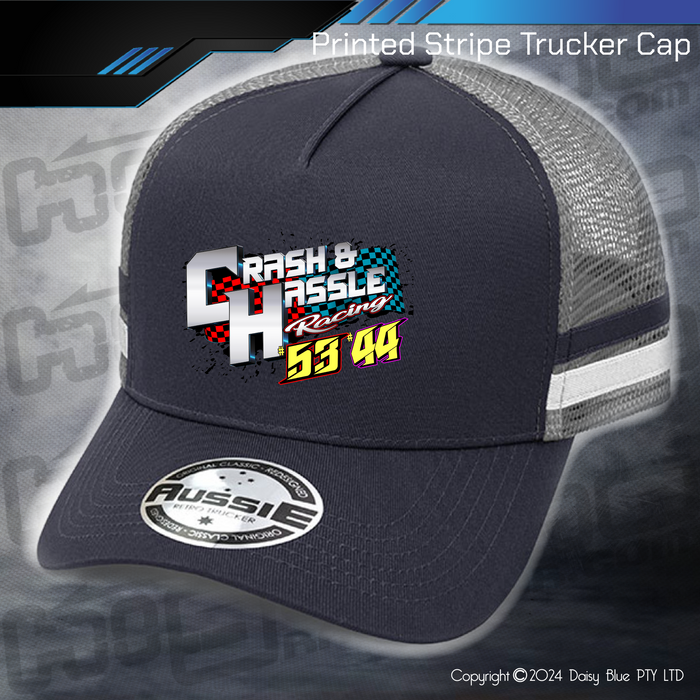 STRIPE Trucker Cap - Crash N Hassle Racing