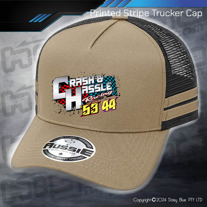 STRIPE Trucker Cap - Crash N Hassle Racing