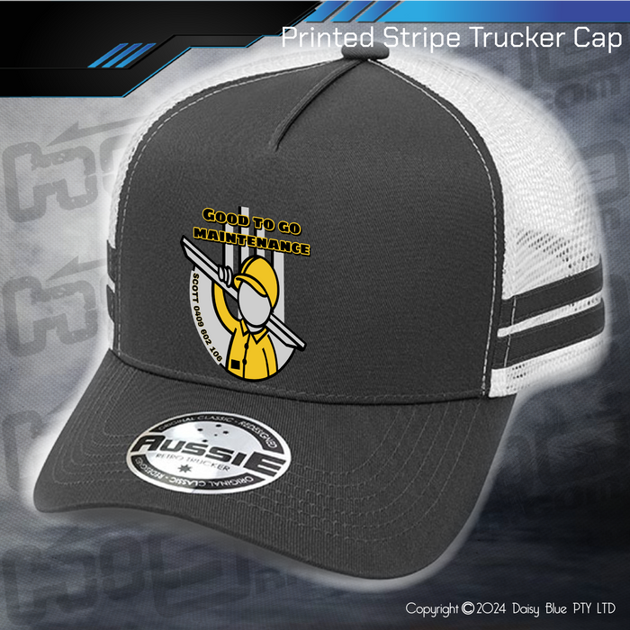 STRIPE Trucker Cap - Good to Go Maintenance