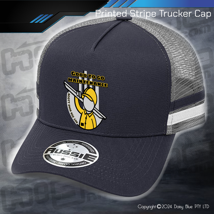 STRIPE Trucker Cap - Good to Go Maintenance
