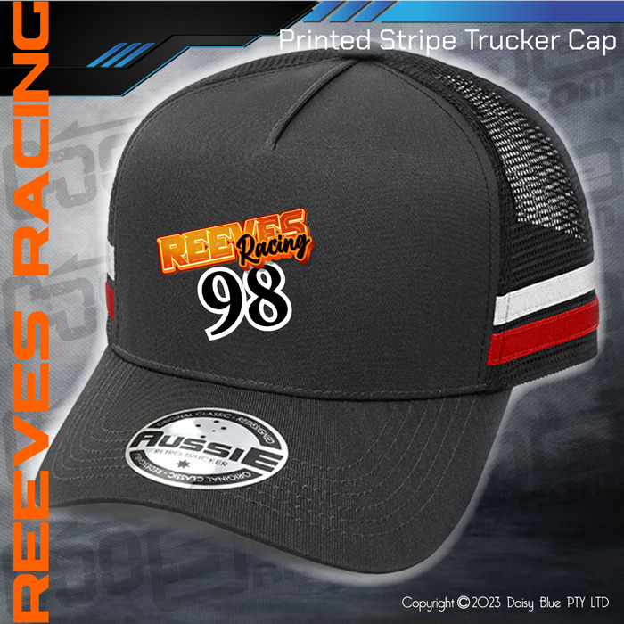 STRIPE Trucker Cap - Reeves Racing