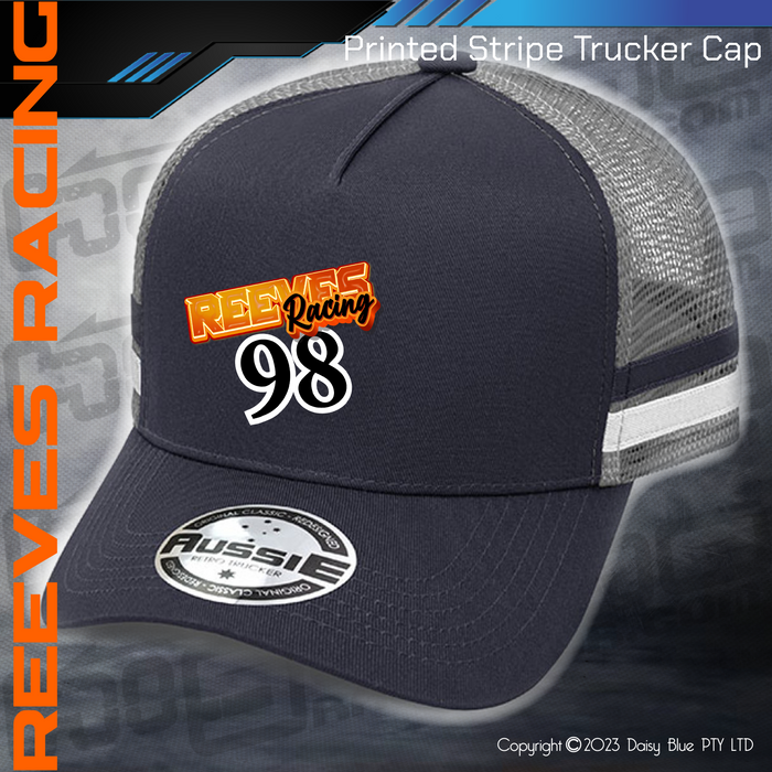 STRIPE Trucker Cap - Reeves Racing