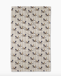 Striped Nautical Birds Kitchen Tea Towel