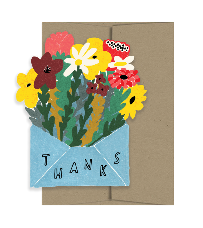 Thank You with Flowers Card