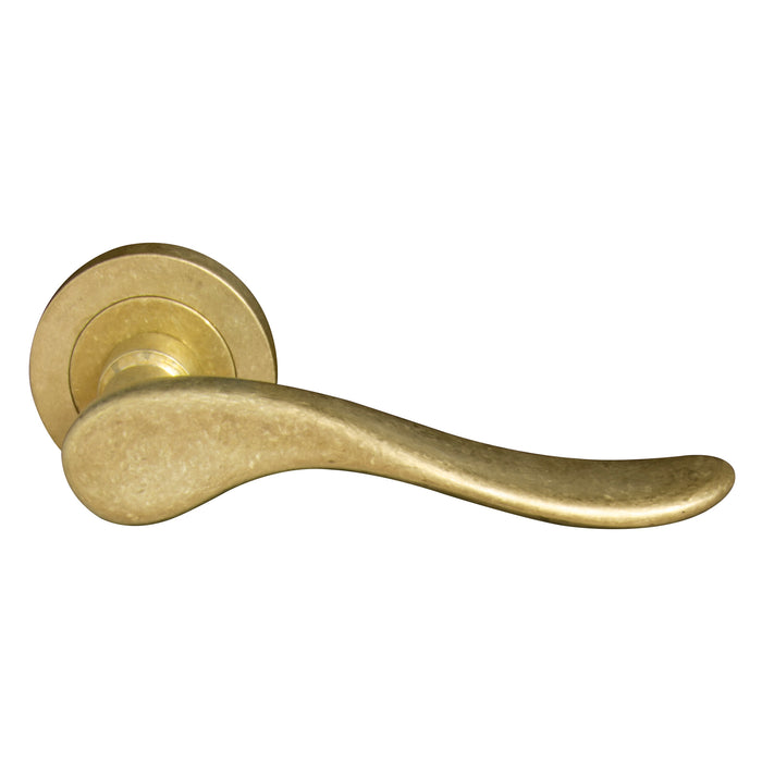 Dummy Lever - Left Hand / Rumbled Brass - Living finish (Special Order)