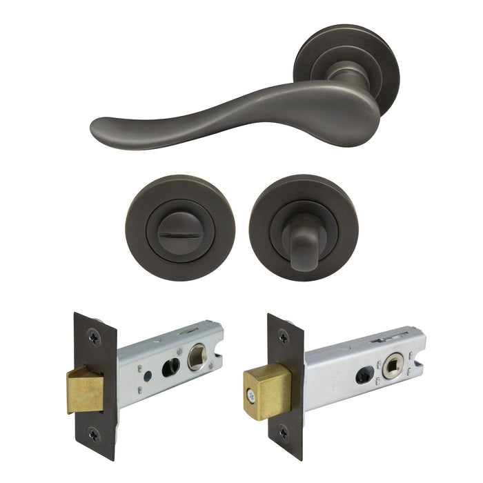 Privacy Set / Dark Roman Brass - Living finish (Special Order)