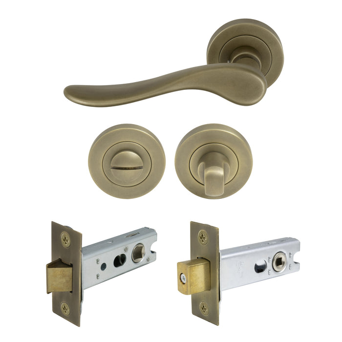Privacy Set / Roman Brass - Living finish (Special Order)