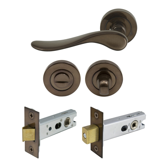 Privacy Set / Antique Bronze - Gloss Lacquered (Special Order)