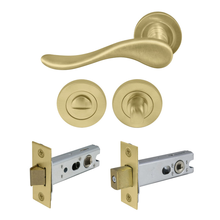 Privacy Set / Matt Satin Brass - Matt Lacquered (Special Order)