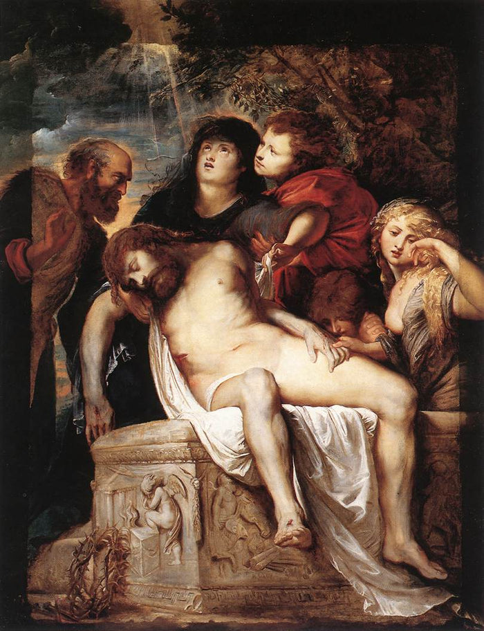 The Holy Family with St. Elizabeth by Peter Paul Rubens Reproduction Oil Painting on Canvas