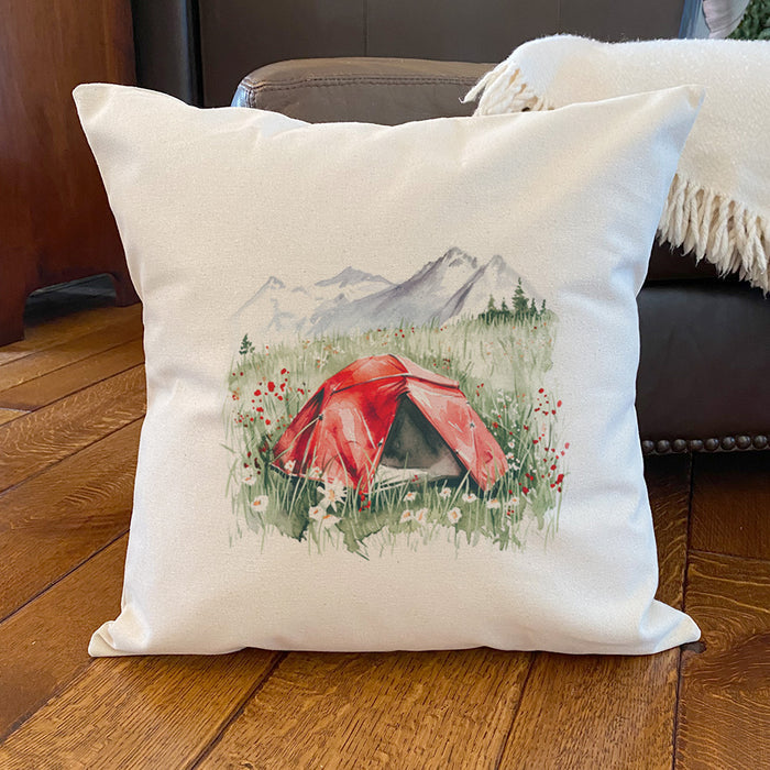 The Red Tent - Square Canvas Pillow