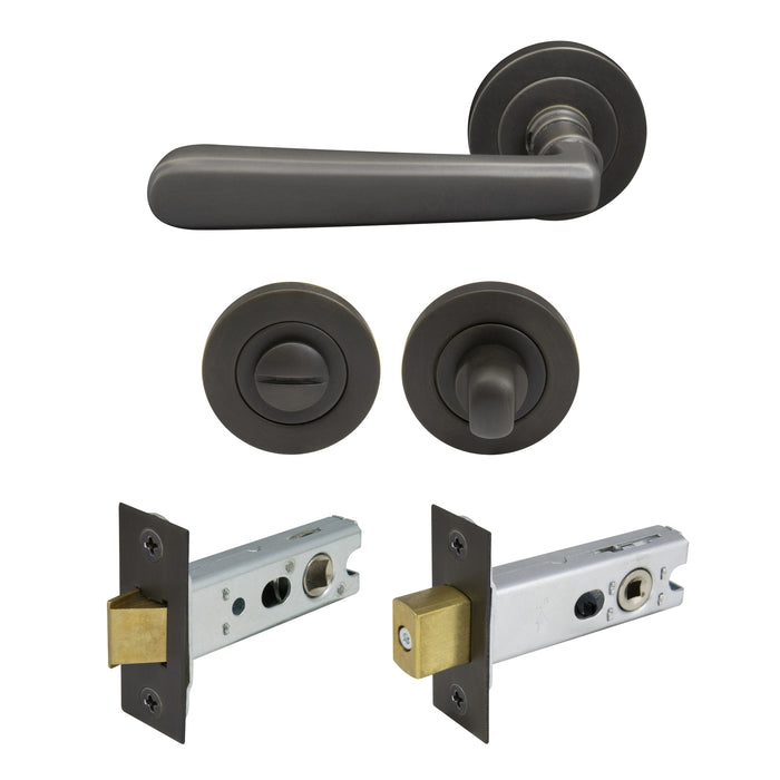 Privacy Set / Dark Roman Brass - Living finish (Special Order)