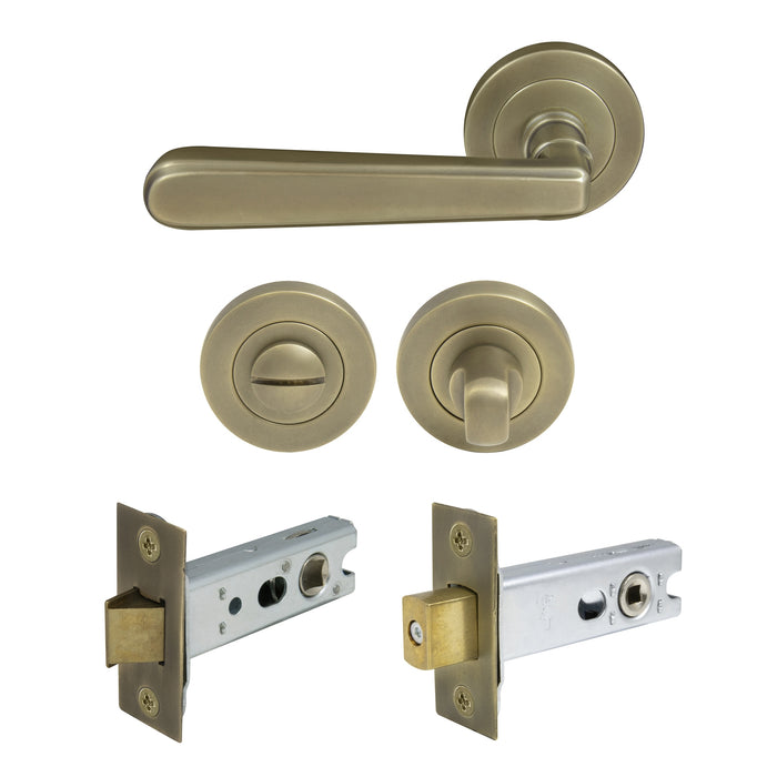 Privacy Set / Roman Brass - Living finish (Special Order)