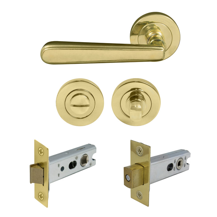 Privacy Set / Unlacquered Brass - Living finish (Special Order)