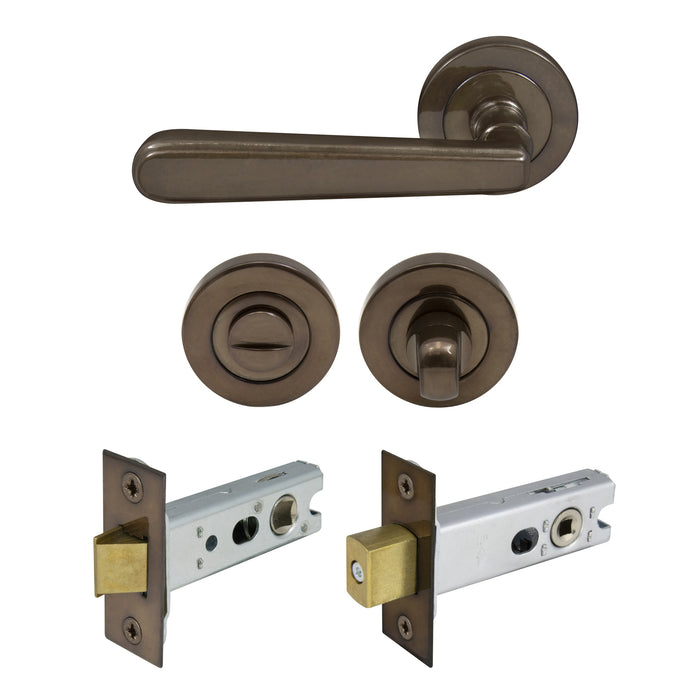 Privacy Set / Antique Bronze - Gloss Lacquered (Special Order)