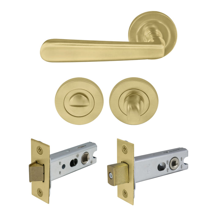 Privacy Set / Matt Satin Brass - Matt Lacquered (Special Order)