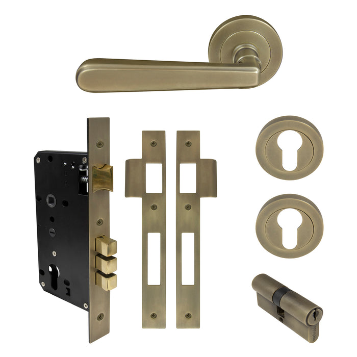 Entrance E85 Set - Key/Key / Roman Brass - Living finish (Special Order)