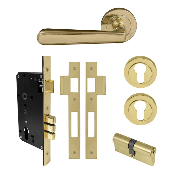 Entrance E85 Set - Key/Key / Polished Brass - Gloss Lacquered (Special Order)