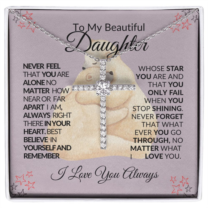 TO MY BEAUTIFUL DAUGHTER - Cross Necklace