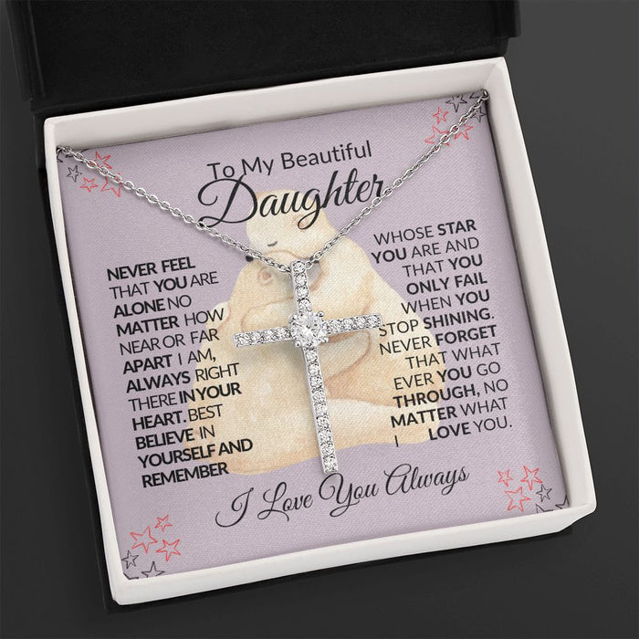 TO MY BEAUTIFUL DAUGHTER - Cross Necklace
